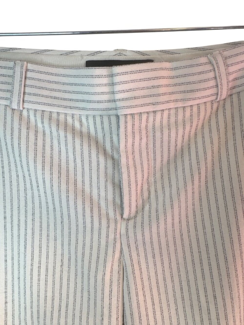 Banana Republic Avery Petite 00 White Striped Crop Pants With Pockets - Picture 9 of 14
